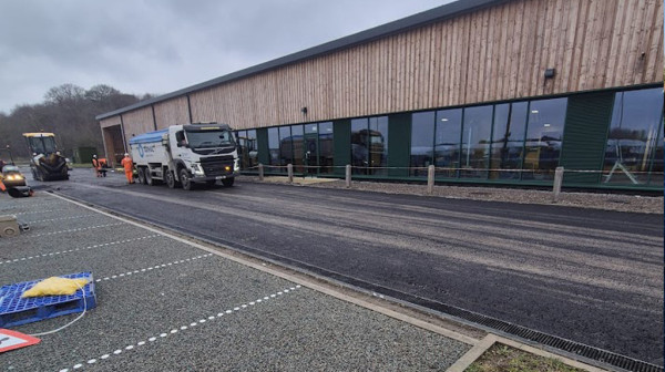 New drainage and surfacing works completed at Lobslack SPC Yard for Forestry England.