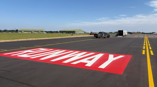 Renewed airfield markings at Cardiff St Athan Airport
