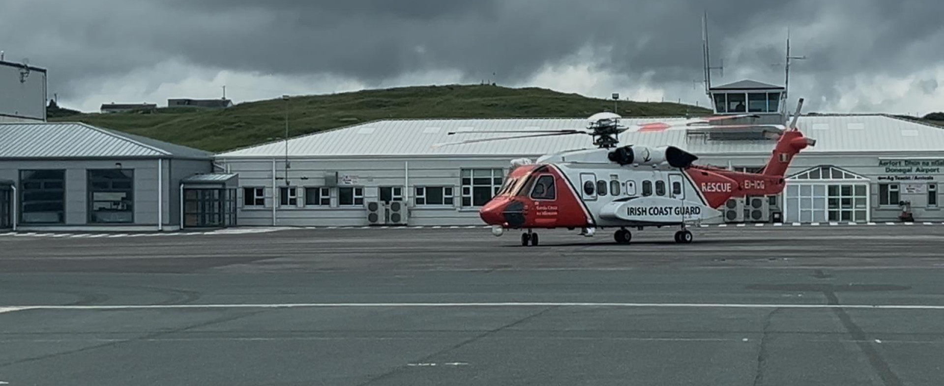 Jointline team applying new aircraft stand lines at Donegal Airport apron.