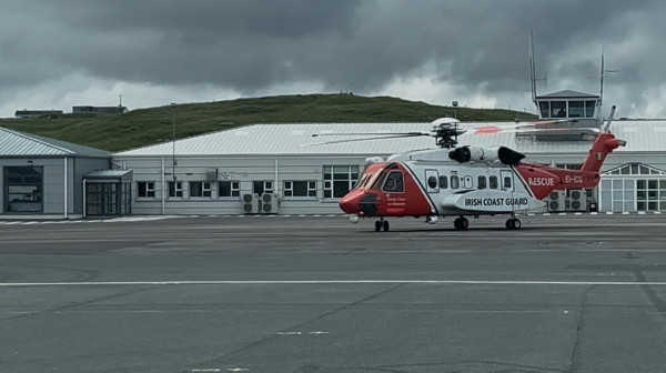 Jointline team applying new aircraft stand lines at Donegal Airport apron.