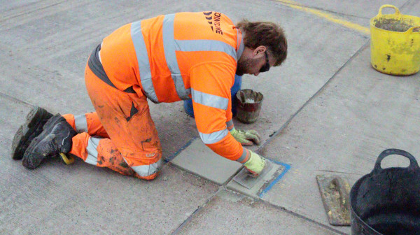 Airside joint sealing and concrete pavement repairs at RAF Aldergrove Flying Station.
