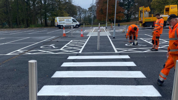 Car Park Line marking for Safe Traffic Management