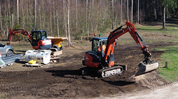 Accessible woodland trail resurfacing and pathway construction at Sherwood Pines.