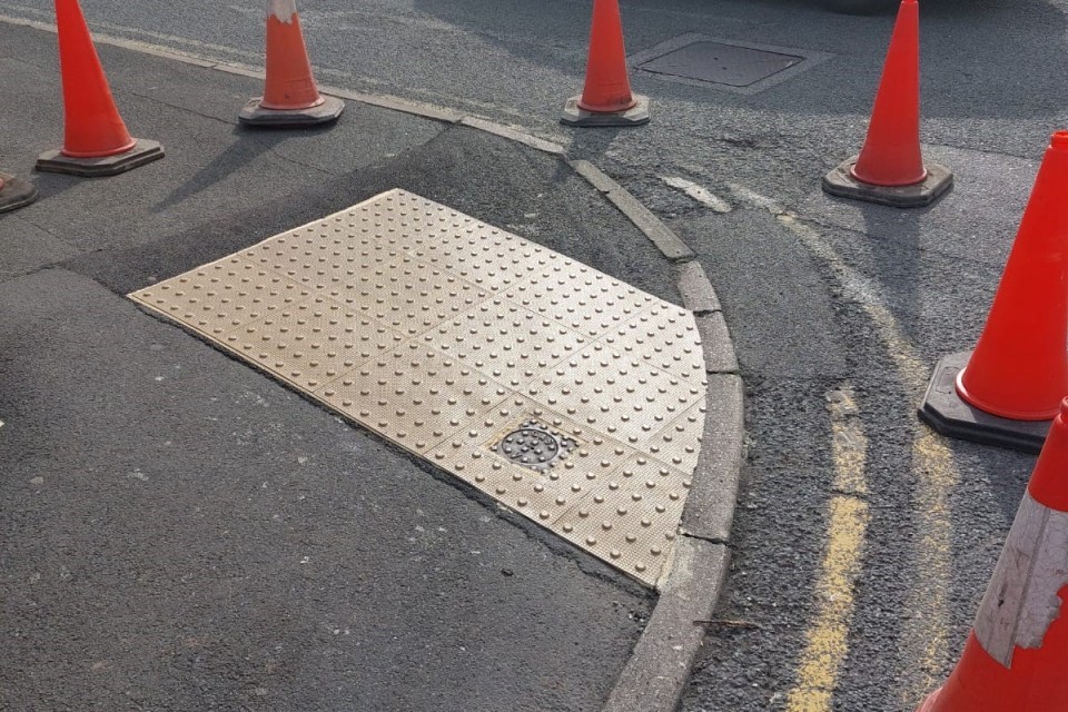 Thumbnail image for Surface Mounted Tactile paving completed in Bradford